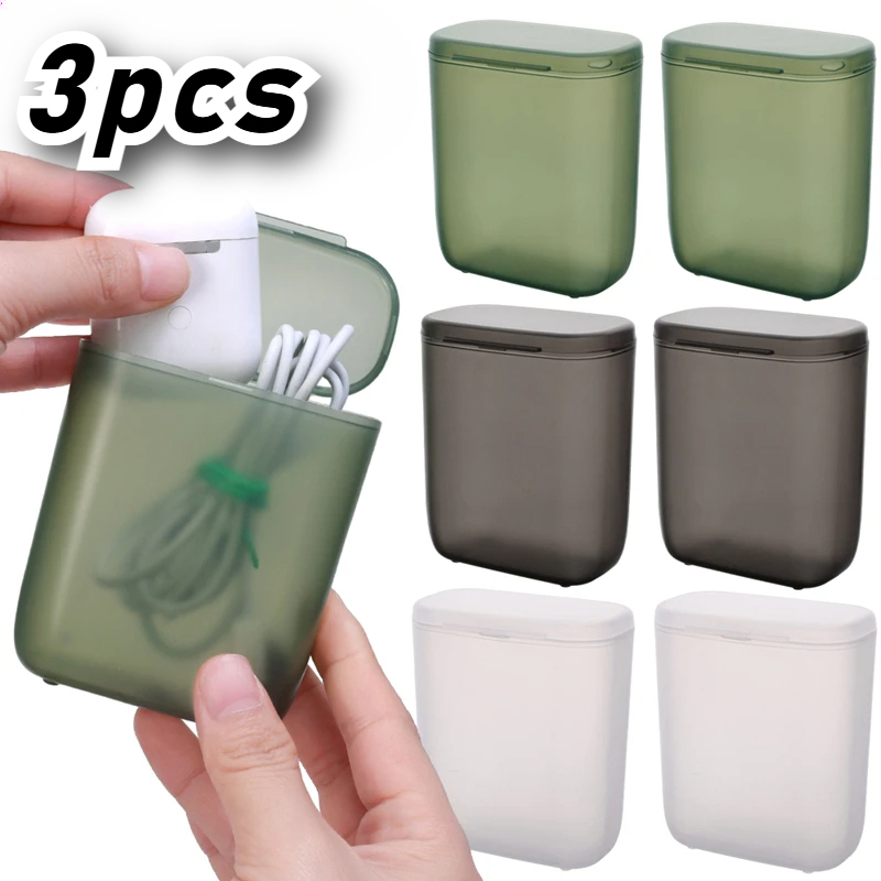 Tech Accessories For Desk - Data Cable Storage Box Earphones Charger