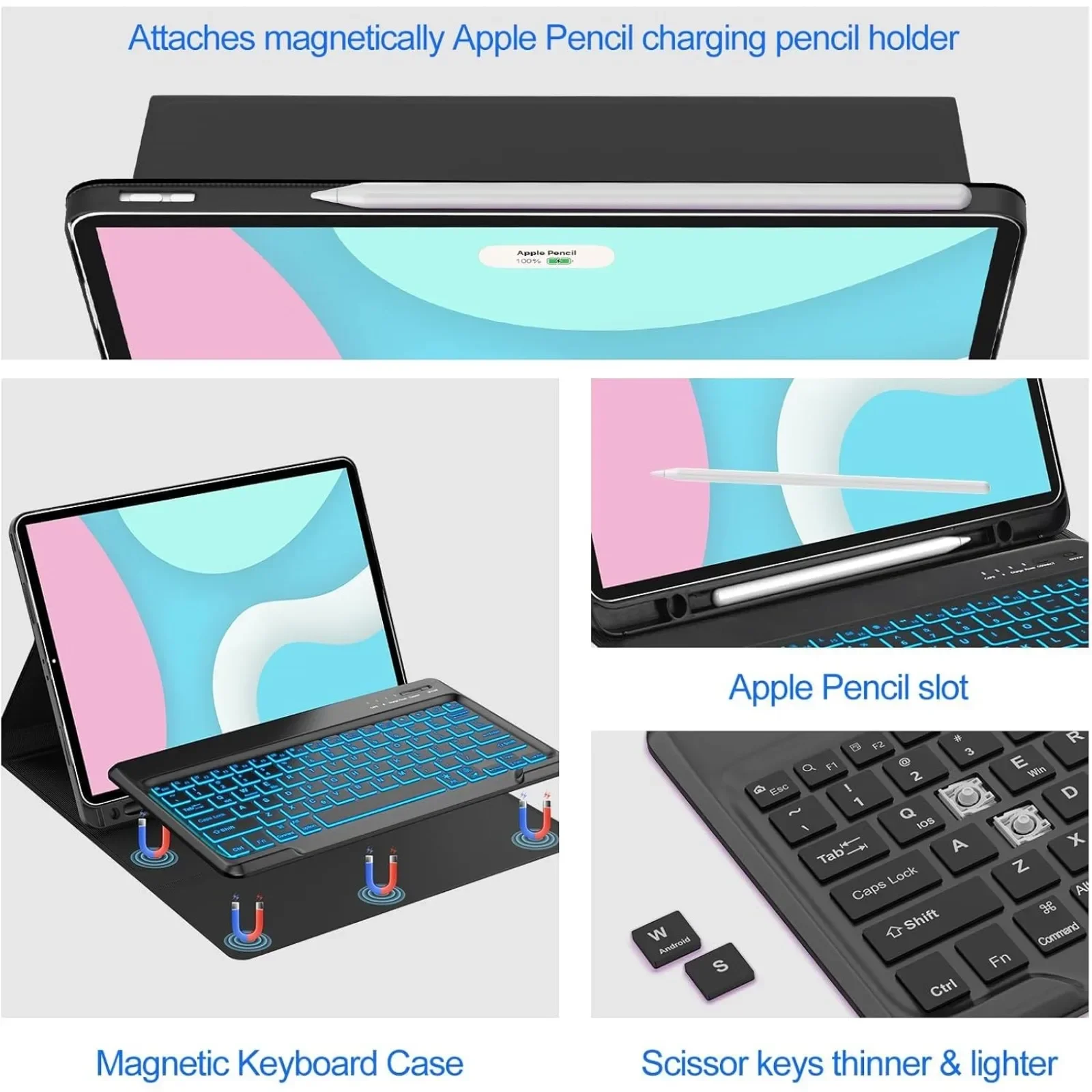 Keyboard Case for HONOR Pad X8 - огляд і ціна Pen Holder Magnetic