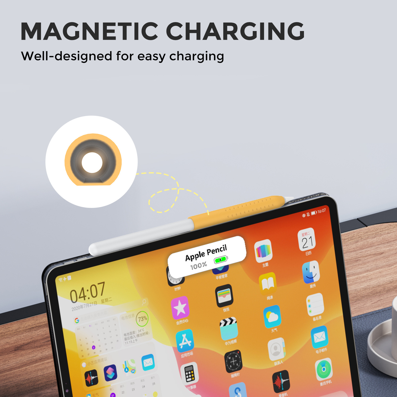 1PC Stylus Cover for Apple Pen - огляд і ціна Pen Holder Magnetic